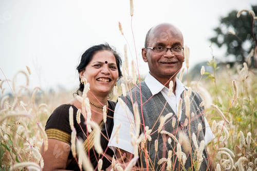 Preview: Indian farmer couple in their farm