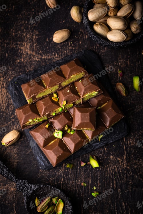 Vorschau: Dubai-Schokolade mit Kadayif-Pistazienfüllung