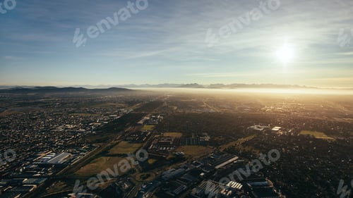 Preview: Aerial view of city of cape town on a sunny day