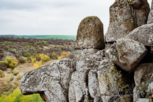 Preview: large stone boulder in Aktovsky Canyon Ukraine