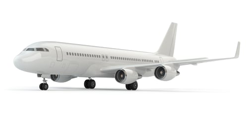 Preview: Airplane on white isolated background.