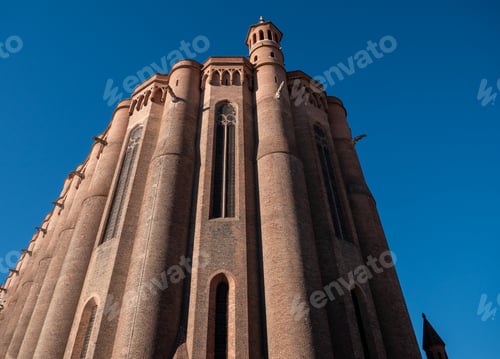 Preview: Low angle view of Saint Cecile Cathedral in Albi, France