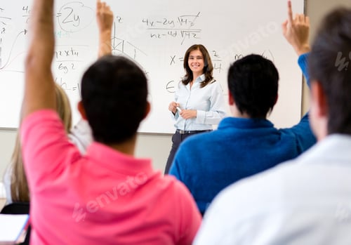 Preview: Students In Class Asking Questions To The Teacher