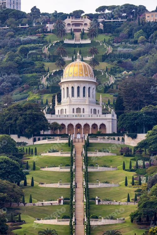 Preview: Bahai Gardens in Haifa, Israel. Tourist Attraction