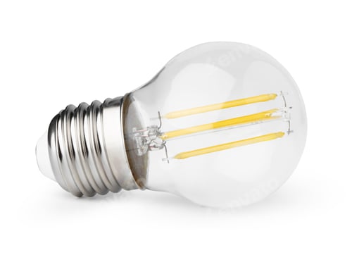 Preview: One light bulb isolated on white background
