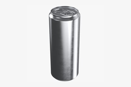 Preview: Silver Metallic Beverage Can