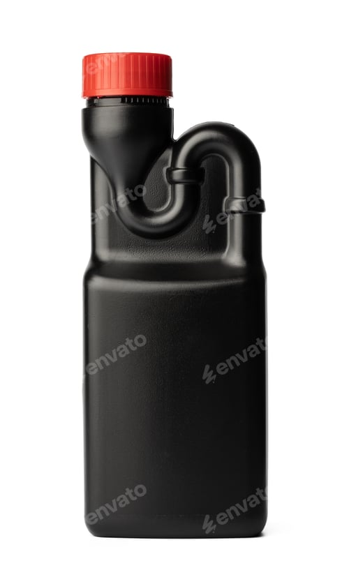 Preview: Plastic liquid detergent container on white background