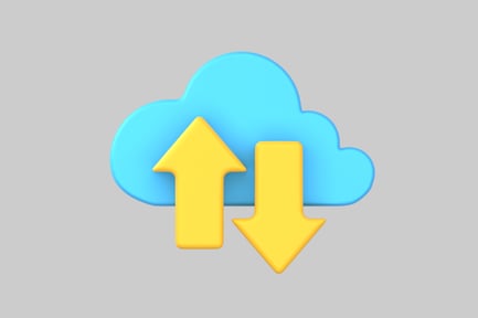 Preview: Cloud data upload download icon