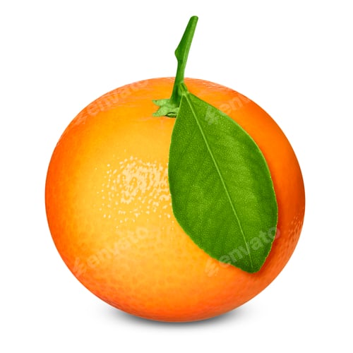 Preview: Fresh ripe orange tangerine isolated on white