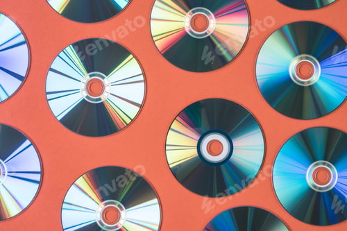 Preview: Background of CD DVD for audio and video data recording.