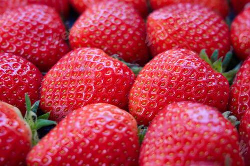 Preview: Close up view of dozen of fresh red strawberries. Delicious and juicy tasty fruit.