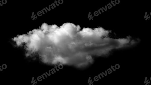 Preview: white clouds on black background
