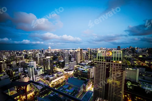 Preview: Cityscape at night, Bangkok, Thailand