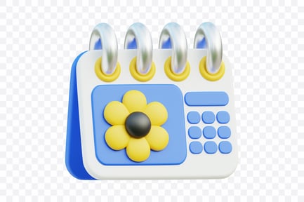 Spring Calendar with Flower Pins