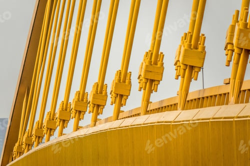 Preview: Closeup shot of yellow metals next to each other attached to a larger piece