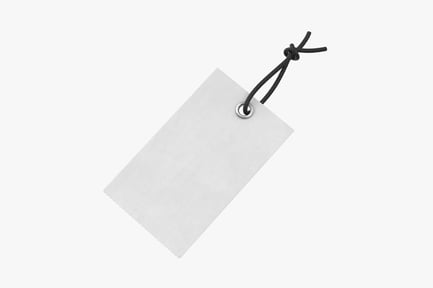 Preview: Simple Cardboard Clothing Tag with String