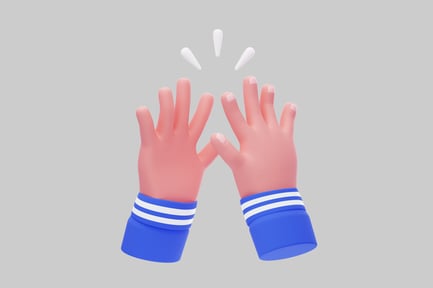 Preview: High five cartoon hands