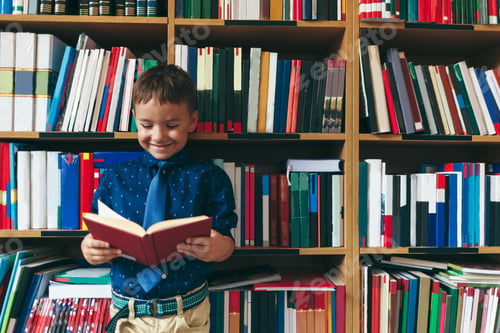 Preview: Boy in library