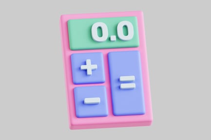 Preview: Pink cartoon calculator
