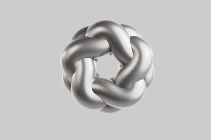 Preview: Interlocking metal ring structure