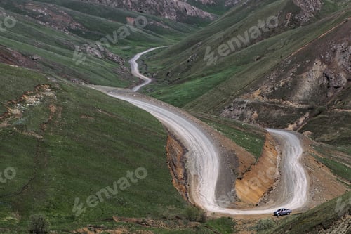 Preview: Serpentine road in mountains