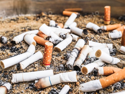 Preview: Smoked Cigarettes Butts in ashtray