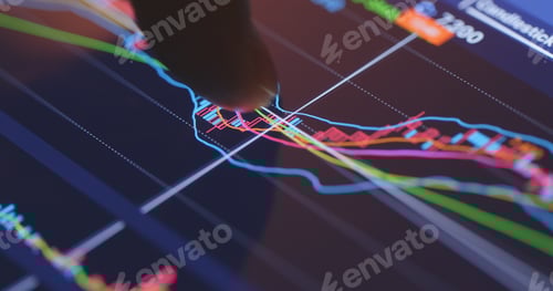 Preview: Finger touch on the stock market graph