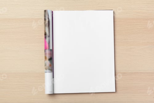 Preview: Mock-up magazine or catalog. Blank page. creative photo.