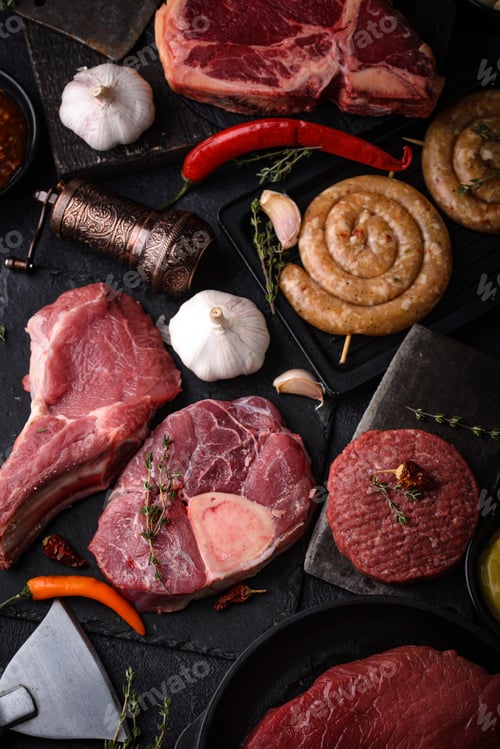 Preview: Assortment of various types of meat
