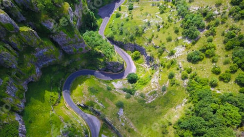 Preview: Beautiful gorge aerial shot