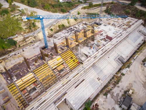 Preview: Construction of the stadium aerial view