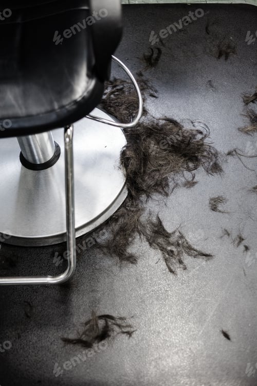 Preview: Chair Closeup with Hairs On the Floor