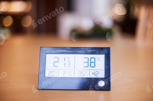 Preview: A meteostation on the table.