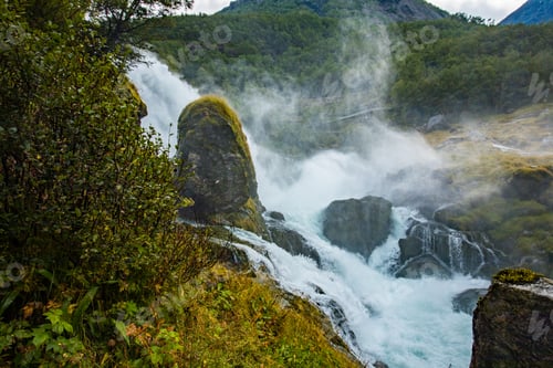 Preview: Briksdalsbreen is a glacier arm of Jostedalsbreen,Briksdalsbre, Norway