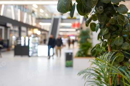 Preview: Abstract blur and defocused shopping mall or department store interior for background