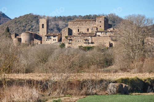 Preview: Picturesque medieval village of Santa Pau. La Garrotxa. Girona, Spain