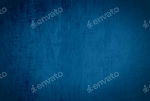 Preview: Vintage grunge blue concrete texture studio wall background with vignette.