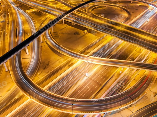 Preview: Traffic jam with multiple cars. Dubai, United Arab Emirates.