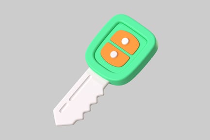 Preview: Cartoon Style Car Key with Remote