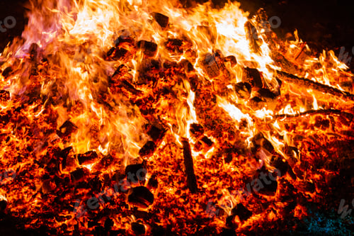 Preview: Burning coals from a fire abstract background.