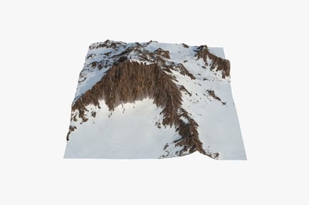 Visualização: Paisagem do pico da montanha nevada