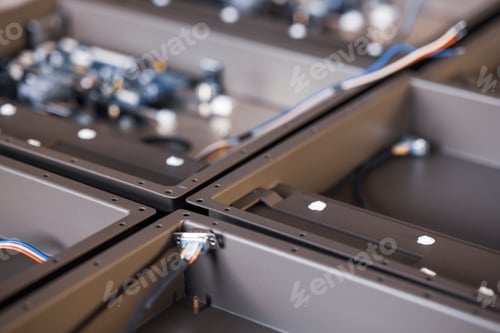 Preview: Metal components and microcircuits blanks in laboratory