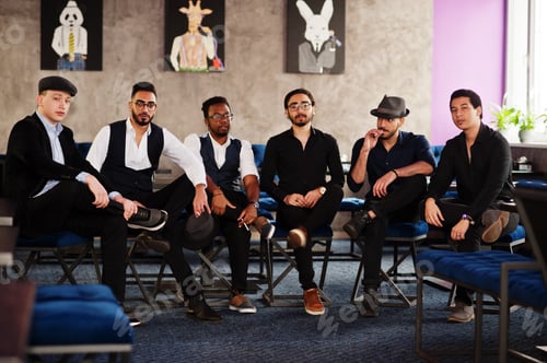 Preview: Multiethnic male bachelor mafia party