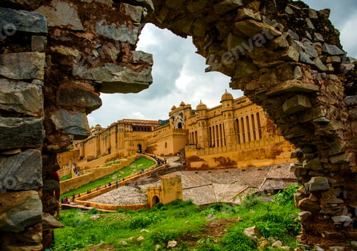 Preview: Amer or Amber fort, UNESCO World Heritage site, Rajasthan, India