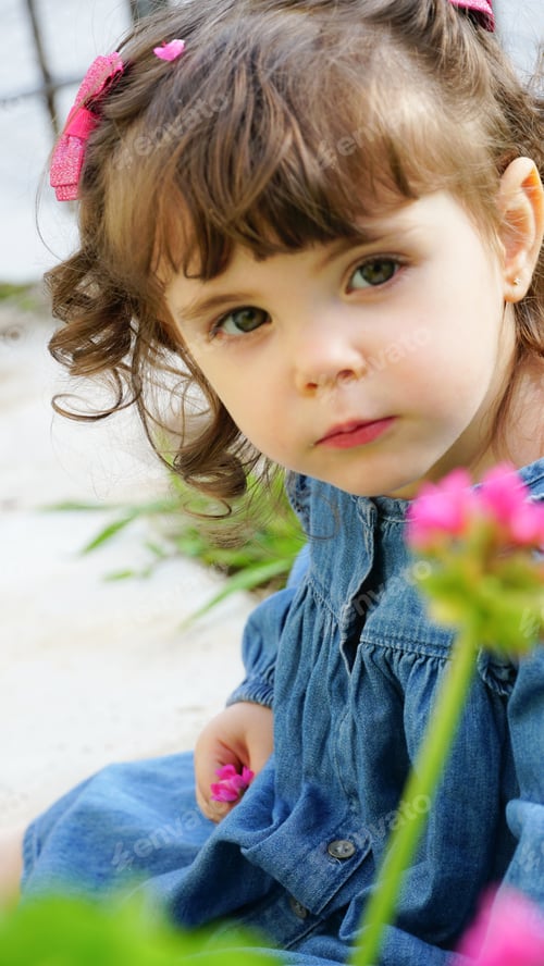 Preview: child and flowers