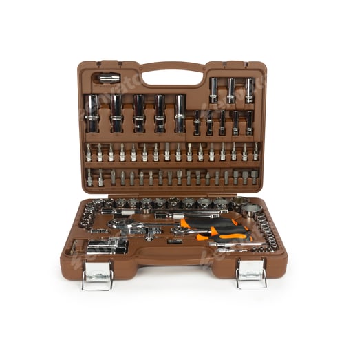 Preview: Toolbox, tools kit case detail close up instruments