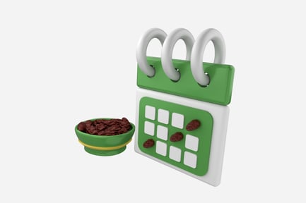 Preview: Food Calendar 3D Illustration