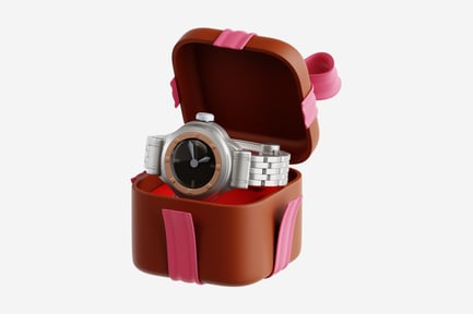 Preview: 3D Luxury Watch Inside Elegant Gift Box