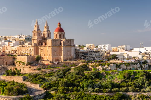 Preview: The church of our Lady in Mellieha, Malta at sunny day
