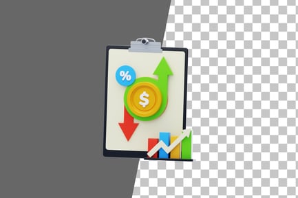 Preview: Profit and Loss Statement 3D Icon